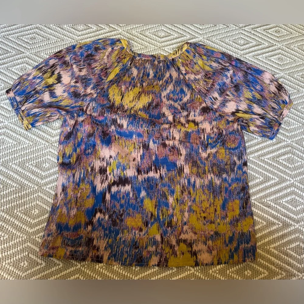 Cleobella Multicolor Puff Sleeve blouse - Picture 2 of 5